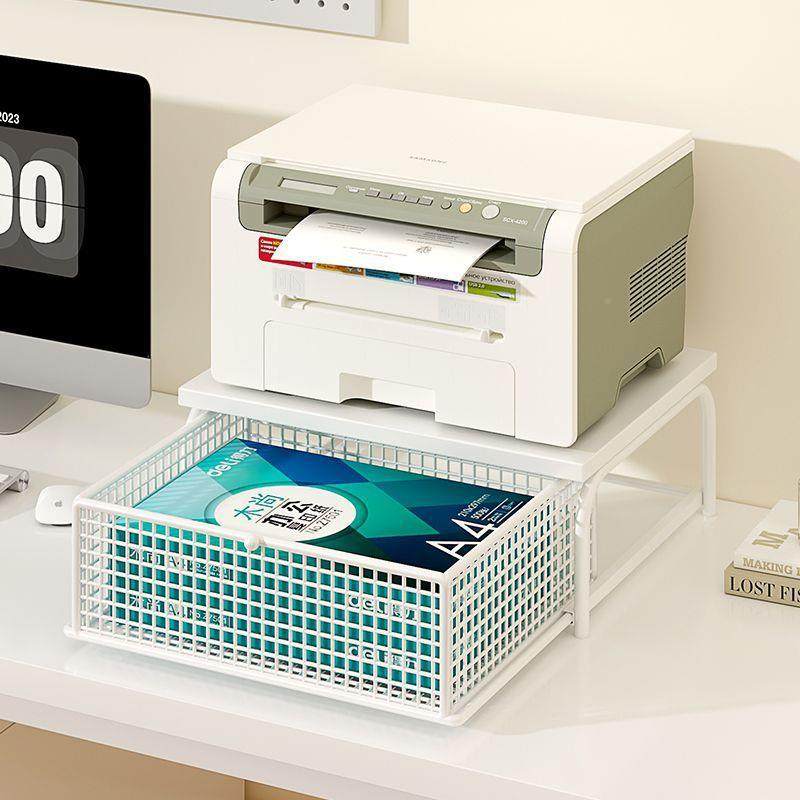 打印机物置架双层小置型4PXE放架办公室办公桌桌面台面复印机A纸