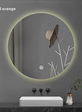 卫生间圆形智能浴挂室513镜雾触摸屏ld带灯感应壁梳除妆台e化妆圆