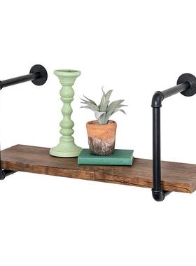 工铁艺复古18865业客厅一墙上置物架字墙壁水管多层收纳架隔板实