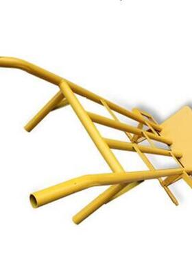 厂家供应两轮手推车搬手推车两仓库运物圆管流车黄色圆轮管车