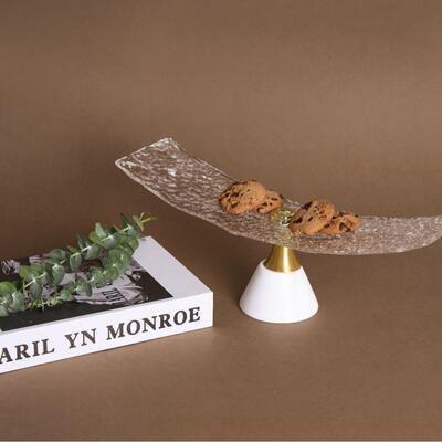 放大理石零食盘客水果盘茶56143厅几家用轻奢前台糕点摆盘