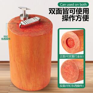 DIY打金木墩实心木套桩铁圆墩工配金银首饰锻打作台木墩铁433坑底