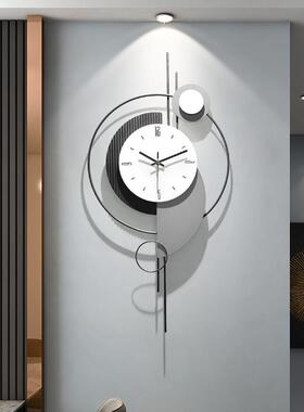网红餐厅景墙面饰时挂钟-FN-挂墙创意钟表挂装钟客厅2钟02背5新款