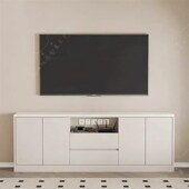 电视柜超薄20cm极窄实木岩板收纳储物柜一体落地式 主卧床尾柜 高款