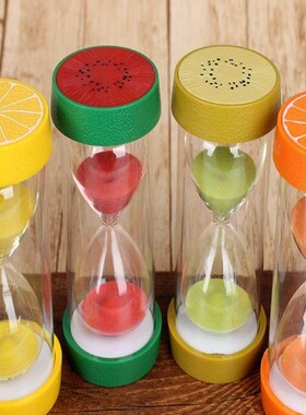 流沙摆件水果沙漏计儿童防摔夜光0分钟学习管理时间创意摆件开学