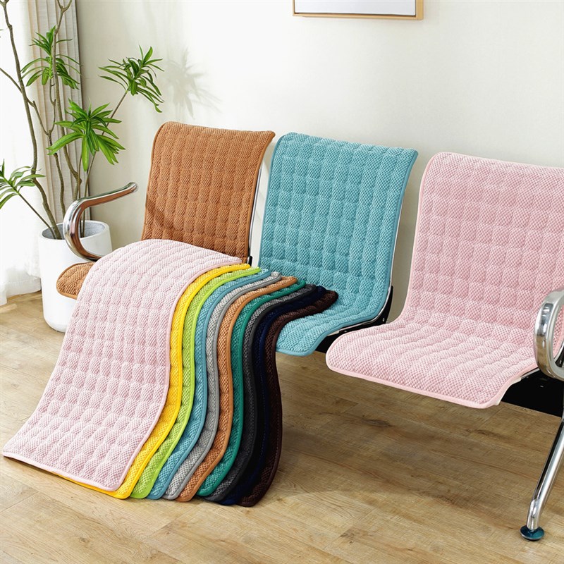 连排椅套不锈钢连排椅沙发垫候诊坐垫靠背一体毛绒公共铁椅座垫套