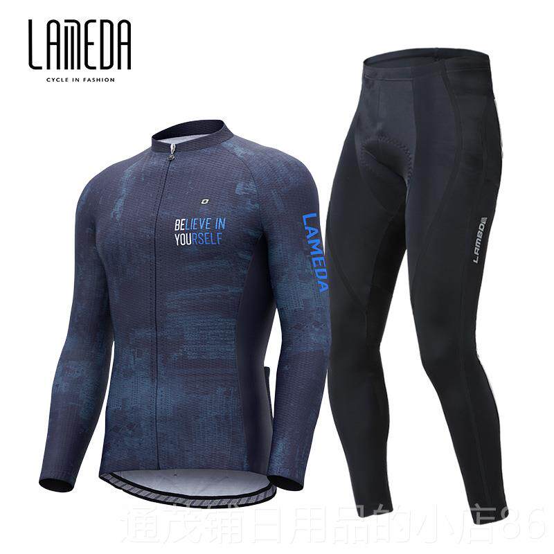 正品Lamb自da春夏自装行车运动衫男子西上衣长袖公路山地行车服装