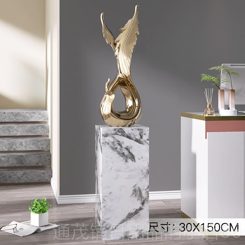 正品羽毛雕塑厅落地摆件家居饰品玄客关电视柜石旁艺术大理开礼业