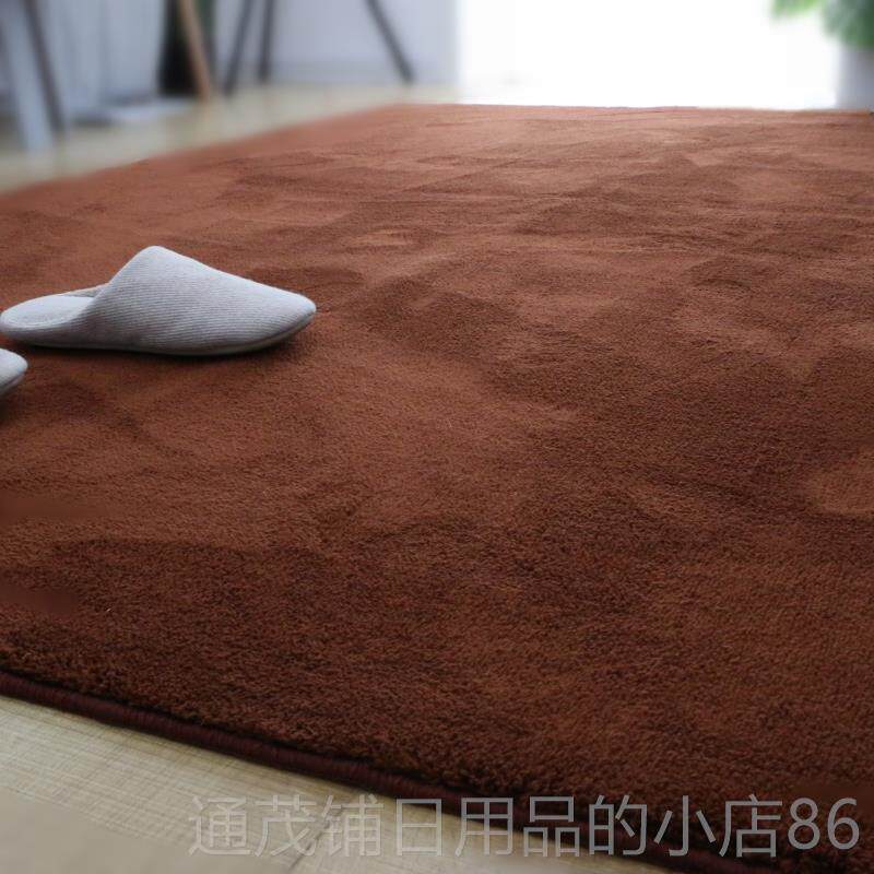 正品简约北卧欧地毯厅客床室边加厚地垫满铺纯色针织棉地毯防滑可