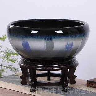 正品客景德造镇陶瓷鱼缸碗莲睡莲缸盆大号养鱼盆乌龟荷花小金鱼盆