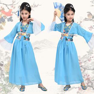 正品筝儿童汉古装七仙服装女女幼儿园唐装服贵妃公主裙小女孩古表