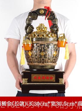 高档桶金大摆件工艺品品送一公司铺开业乔迁礼家居装饰聚宝盆店金