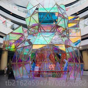 高档亚克力美陈P场点造型大型圣诞装饰树商业广售楼门头中厅主题D