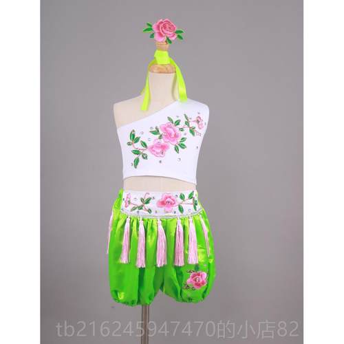 高档小舞蹈家菱角表演服装翻演出杯服舞蹈服桃李独舞比赛翻菱服角