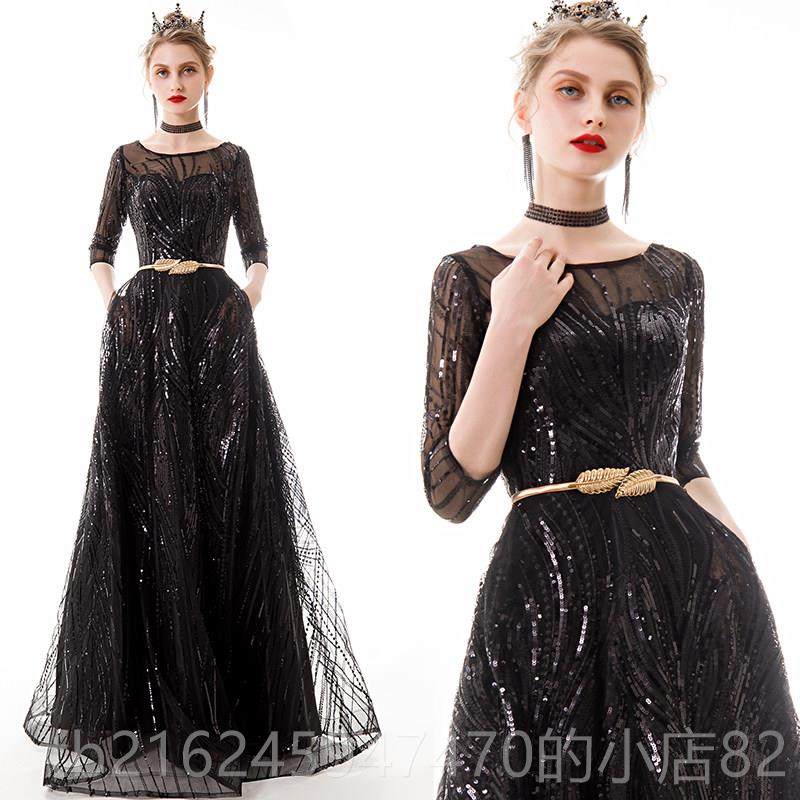高档宴会晚主礼服女2025新款亮片长名媛款聚人会派对晚装持演出服,女装/女士精品,礼服/晚装,淘宝优惠券,粉丝福利购,淘宝优惠卷