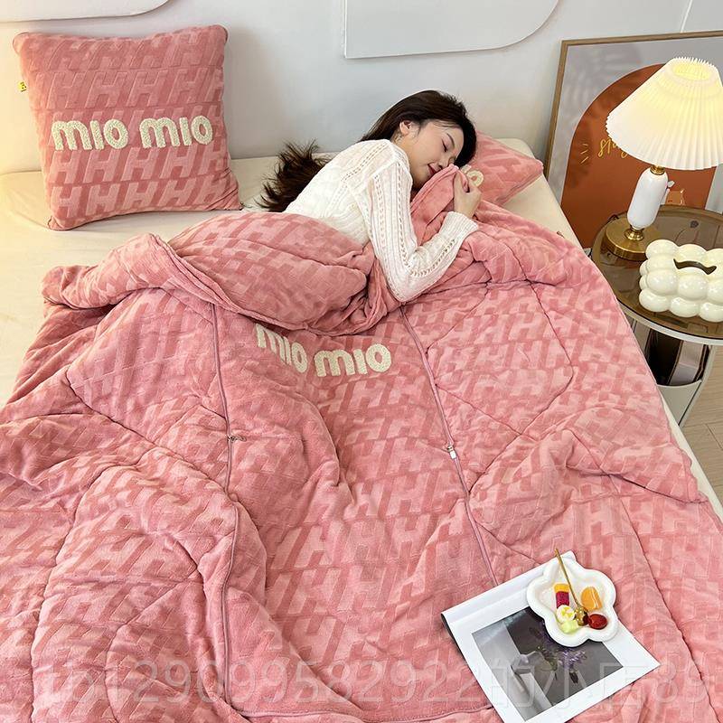 正品室加绒加厚暖车内抱枕子被两用办公午睡枕头二合一新款折叠冬