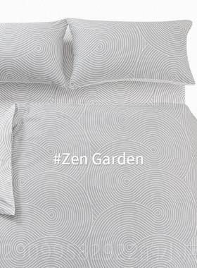 正品Cast软le Gar轮den加厚柔套全棉AB版四件套被套床单枕 禅意水