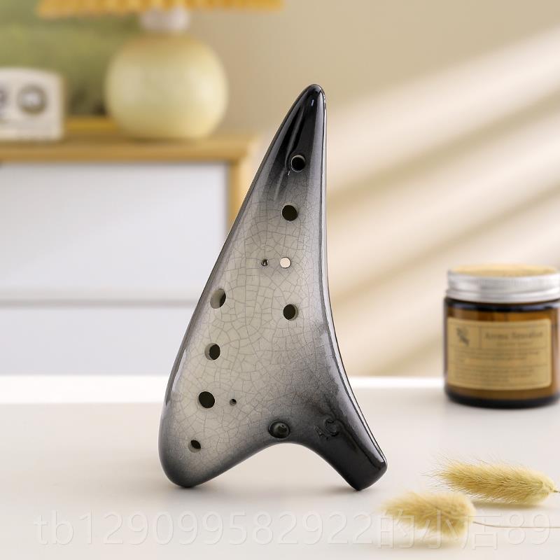 正品陶笛12孔A奏C十二孔中音C调冰裂陶笛学生专调教学初学业演陶