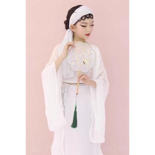 正品儿童改良汉服古典舞练功服逸出宽松古飘装风广袖衫青蛇白蛇演