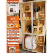 正品 20新猫笼两祇猫丙2墅烯酸全透明全景实木猫别可容纳自3动猫砂