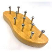 正品 原木叶形11钉腹经按腹络摩腿保健刮梳