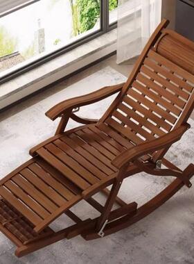 躺椅折叠午休摇摇成人椅人家用老KGZ阳台坐睡两用子竹子椅藤编靠