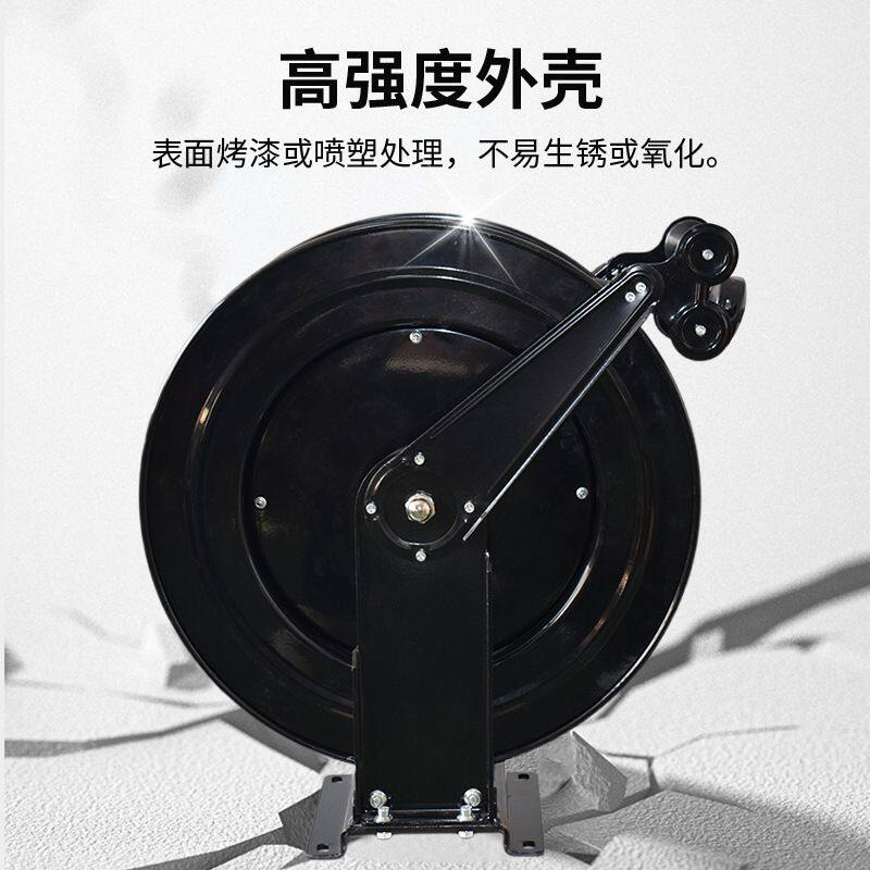 新款高压水鼓卷管器水鼓自动伸缩洗车机洗车专用高压管收管神器