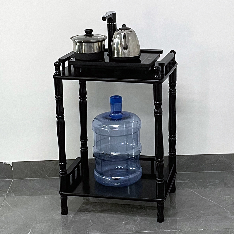 茶壶烧水架水桶架实木边几角几茶水架带轮移动茶桌台茶车小茶几