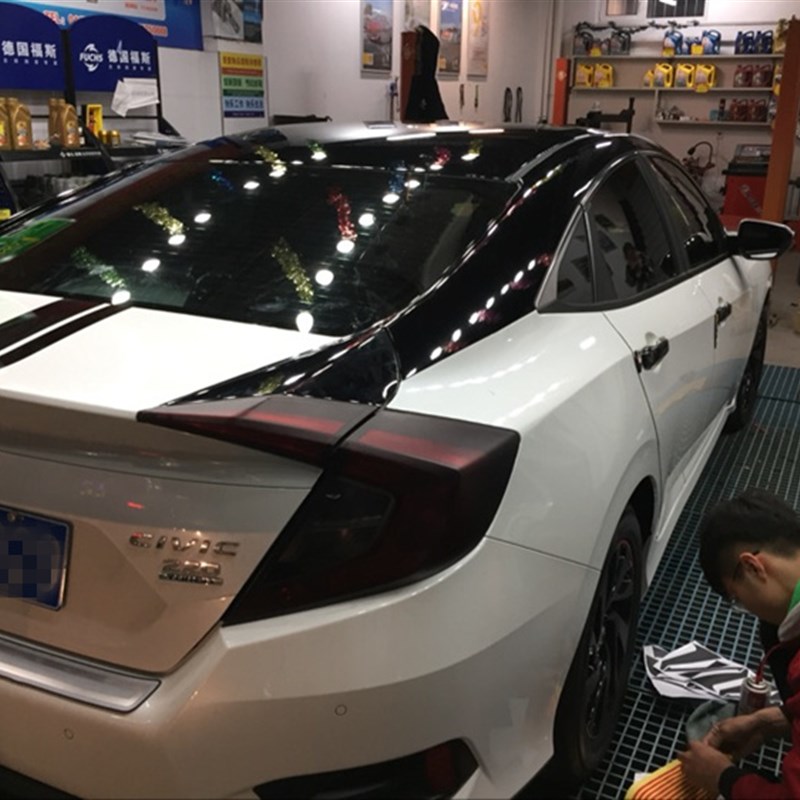 十代思域两厢思域熏黑尾灯膜改色车灯膜保护膜磨砂透光大灯膜贴膜