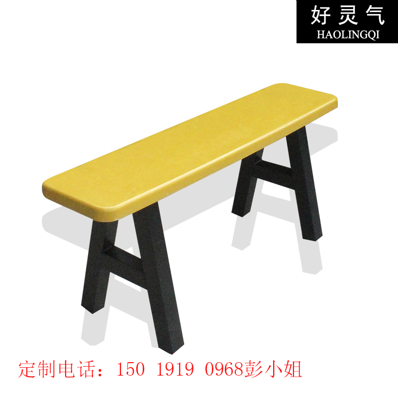 厂家生产玻璃钢独体凳 饭堂 快餐店椅子分体餐桌食堂长条凳