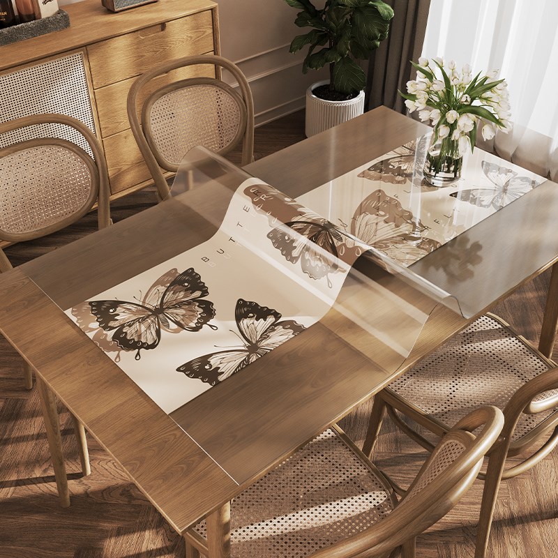 防水防油软玻璃桌垫茶几桌面保护垫PVC餐桌垫耐高温免洗可擦