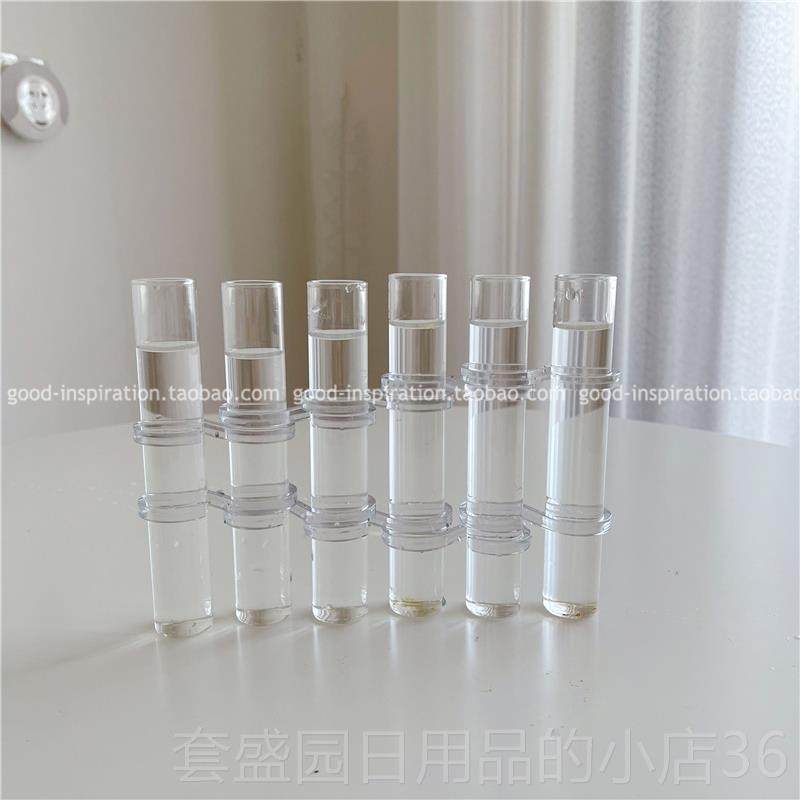 高档可凹插造型的玻璃试管瓶花 韩国ins花器一字家装居饰品摆件鲜