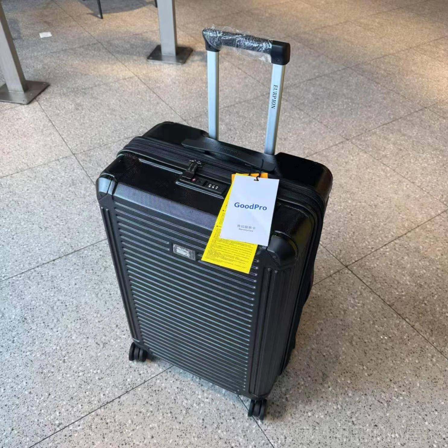 高档出口日2行李箱轻0寸登机超加厚PC拉杆箱万本向轮轻便旅行箱学