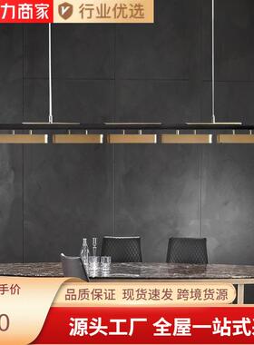 式轻奢餐厅吊灯计师台简设约创意53845展厅意办公室餐桌吧一字长