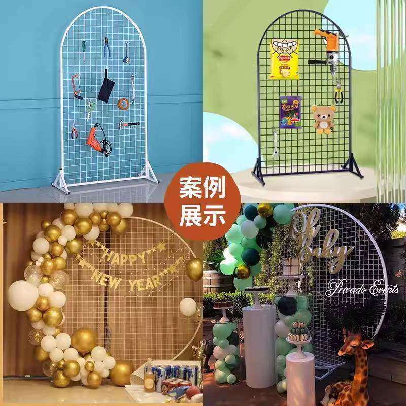 铁立艺网格展示架法画展圆形式物移动置架幼书儿园美工区460作品