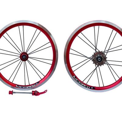 litepro14寸星芒叠组折轮组自行轮车41外2三变速轮