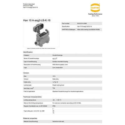 HARTIG浩亭020001002961A200低结构表面9安装底座N带塑料保护盖
