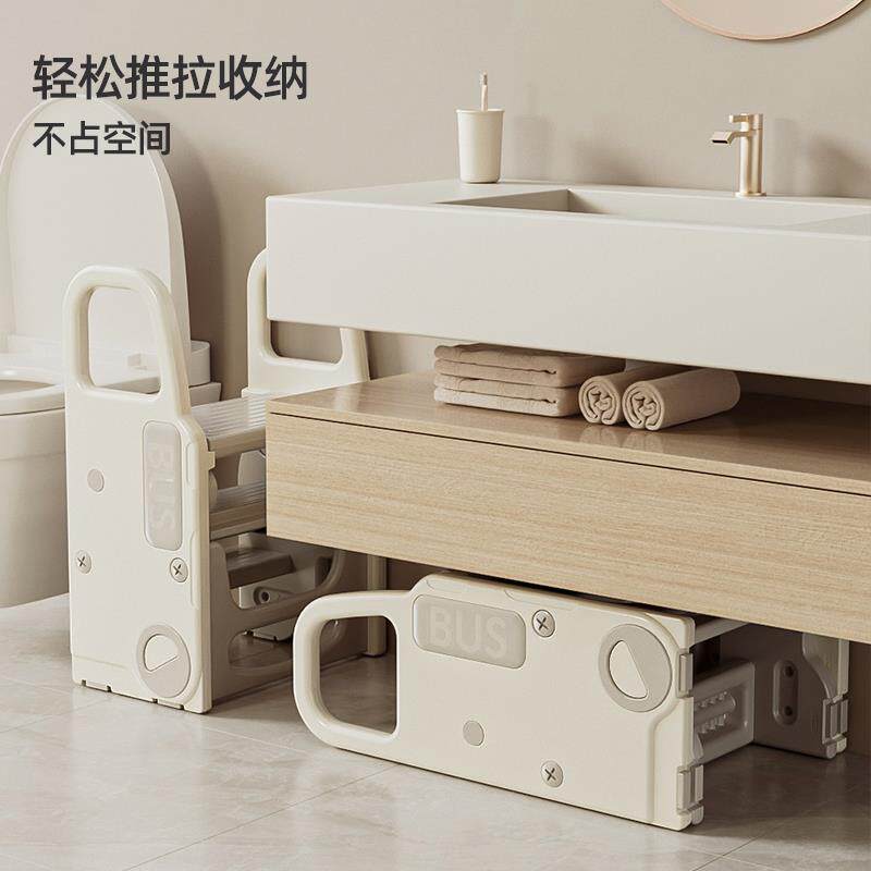婴?宝宝洗手台凳童洗漱台踩凳可折儿叠幼儿洗阶脸楼梯RQP子垫脚踏