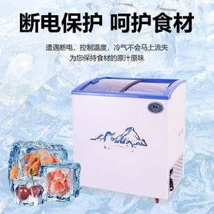 AST雪糕660柜展示S柜冷柜冻冷藏大容量小型车用玻璃冰柜圆弧车垒