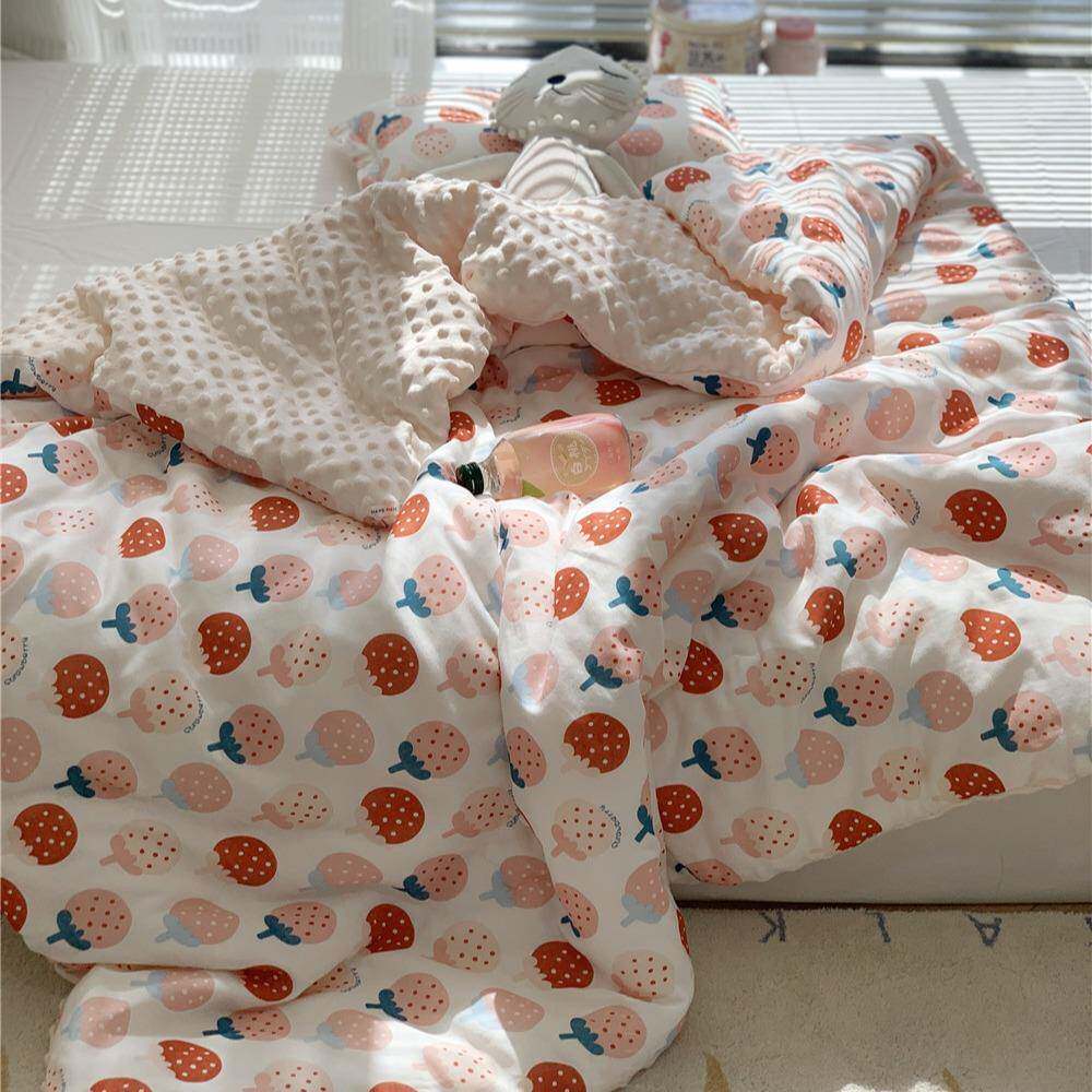 婴宝幼儿纤竹维豆豆被柔软贴新生儿童身宝春秋被冬季加厚保暖AM冬