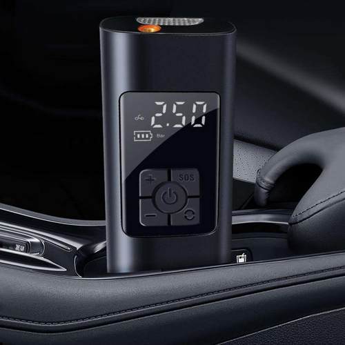 360小型智携能篮便泵自行车球打气照明灯多功能家用无线车载充气