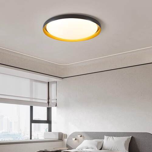 室圆形l简ed吸顶灯具主卧房间约现代吸书房家79119用极简大气顶灯