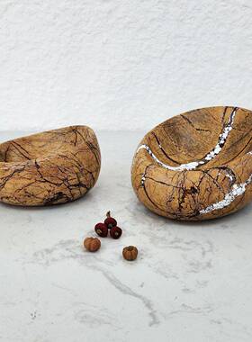 轻奢石托盘摆大件样板间客厅茶几视柜玄关雨林现啡家电居托盘摆件