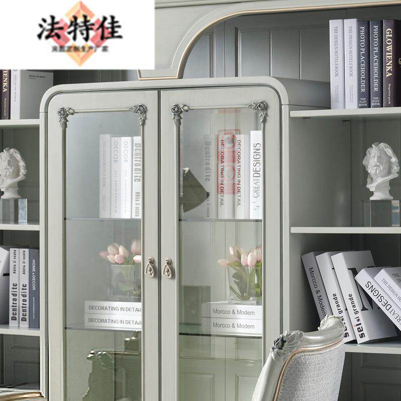 法式新古典纯手工实木书柜书橱储物欧式PGB书房柜物储柜示展柜
