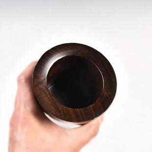 创意时可笔筒素实木尚美式复爱古木质化妆刷ZJ6698桌面收纳盒面办