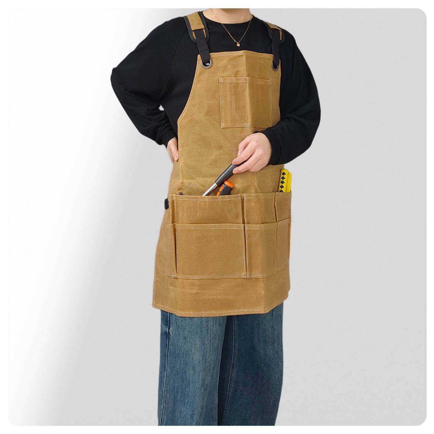 饮直销过25-11-24蜡厚布围裙防污园餐烧烤艺多口袋木帆工工作围裙,家庭/个人清洁工具,围裙套装,淘宝优惠券,粉丝福利购,淘宝优惠卷