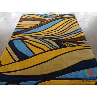 现代中约长方形几何格子式客厅茶几沙简发地毯卧房室客大厅804接