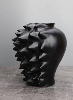 简约家现代创意装树刺猬花器样板间电视66825柜居玄关客厅软脂工