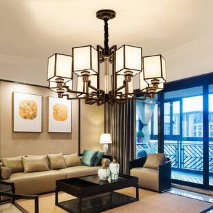 厅8815 现代新中吊灯L客ED厅中国风仿古吸顶灯室书房卧灯餐式 包邮