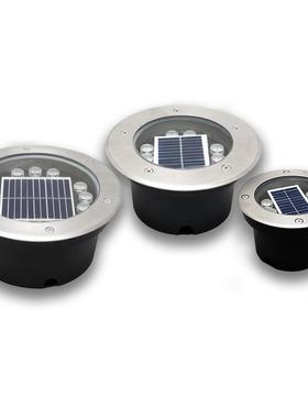 太院阳能圆形20782地埋灯压铸铝嵌入庭户外公广场园径阶梯抗压小